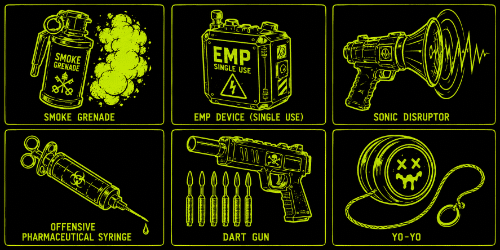 Special ranged weapons illustration