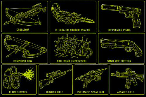 Mid-tier ranged weapons illustration