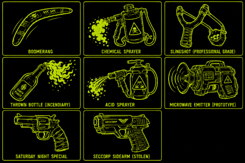 Low-tier ranged weapons illustration