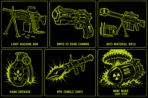 Heavy ranged weapons illustration